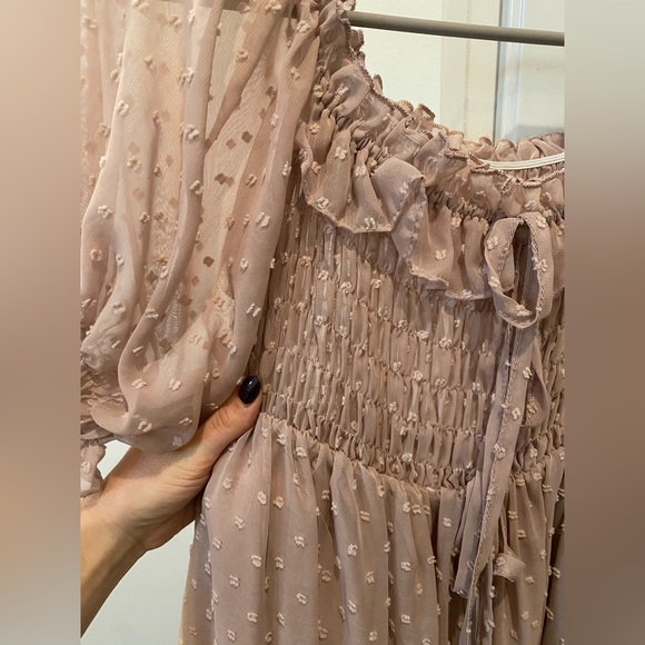 Pink chiffon dress - Picture 3 of 6